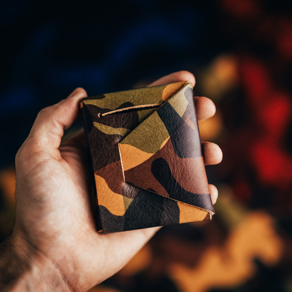 Camo Franklin 2 - Lost Dutchman Leather handmade leather wallets