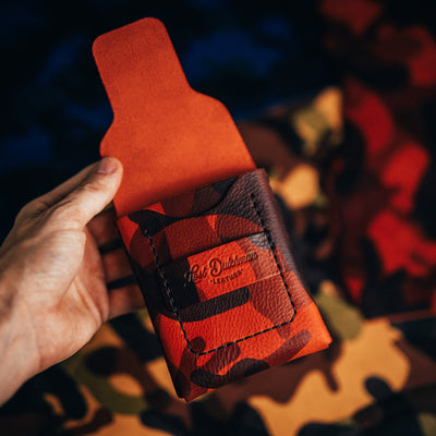 Camo Huckleberry Standard - Lost Dutchman Leather handmade leather wallets