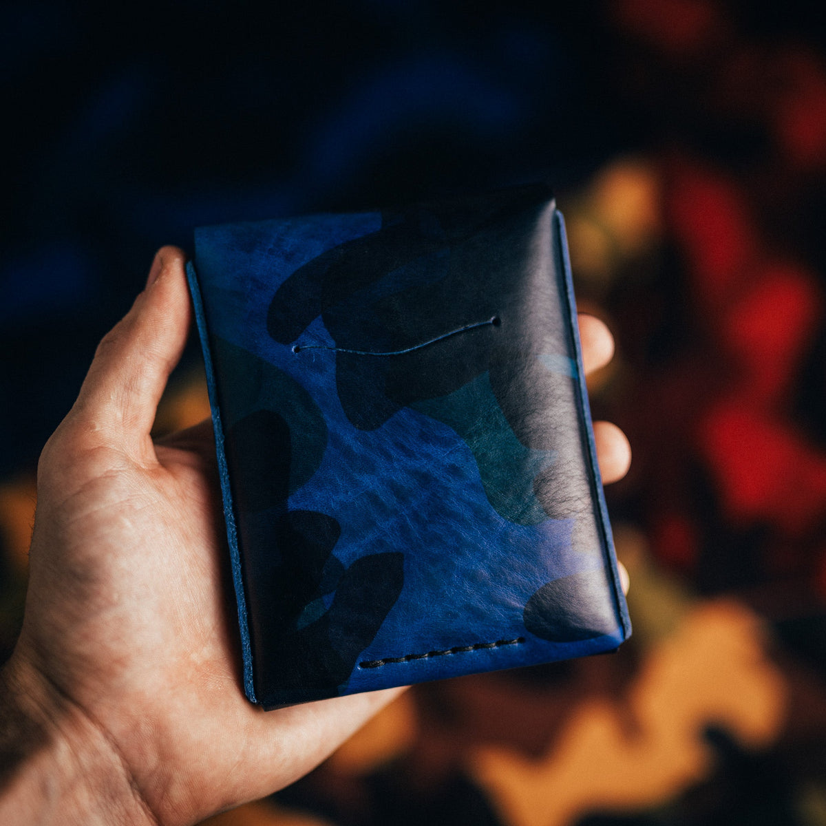 Camo Huckleberry Standard - Lost Dutchman Leather handmade leather wallets