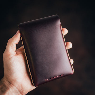 Chromexcel Huckleberry (Tall) - Lost Dutchman Leather handmade leather wallets