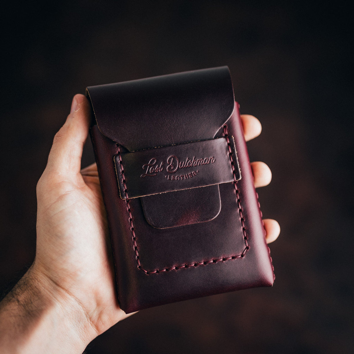 Chromexcel Huckleberry (Tall) - Lost Dutchman Leather handmade leather wallets