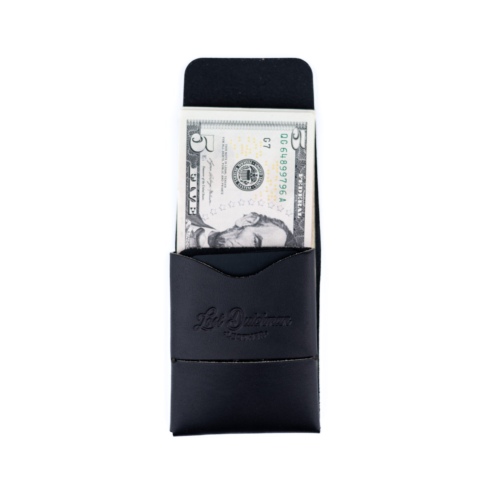 Franklin 2 – Black - Lost Dutchman Leather handmade leather wallets