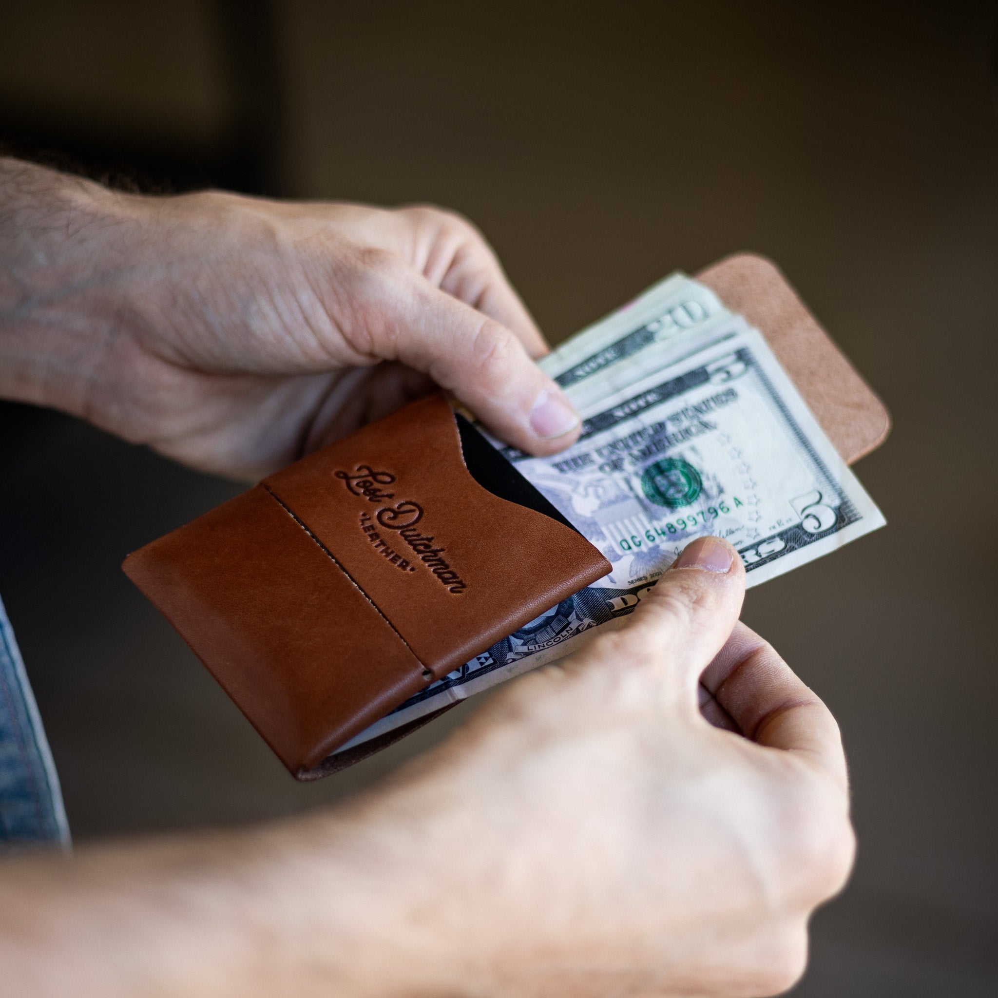 Franklin 2 – Brown - Lost Dutchman Leather handmade leather wallets