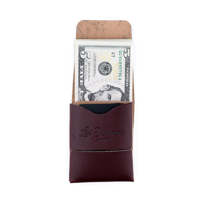 Franklin 2 – Burgundy - Lost Dutchman Leather handmade leather wallets