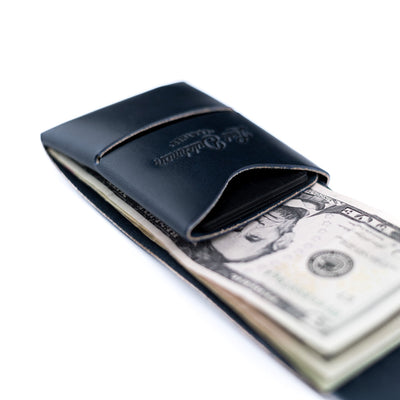 Franklin 2 – Navy - Lost Dutchman Leather handmade leather wallets