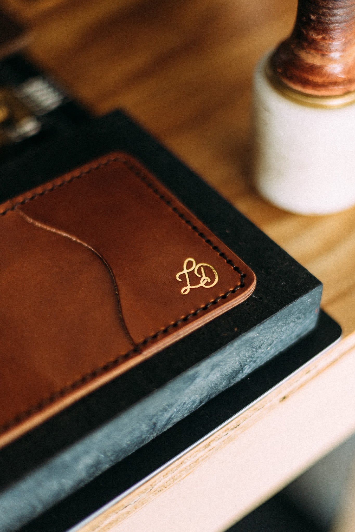 Gold Foiling - Lost Dutchman Leather handmade leather wallets