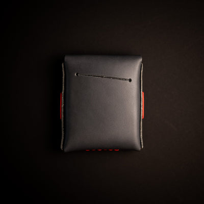 Grey and Red Big Finn - Lost Dutchman Leather handmade leather wallets