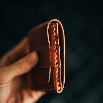 Horween Shell Cordovan Big Finn 2 - Lost Dutchman Leather handmade leather wallets