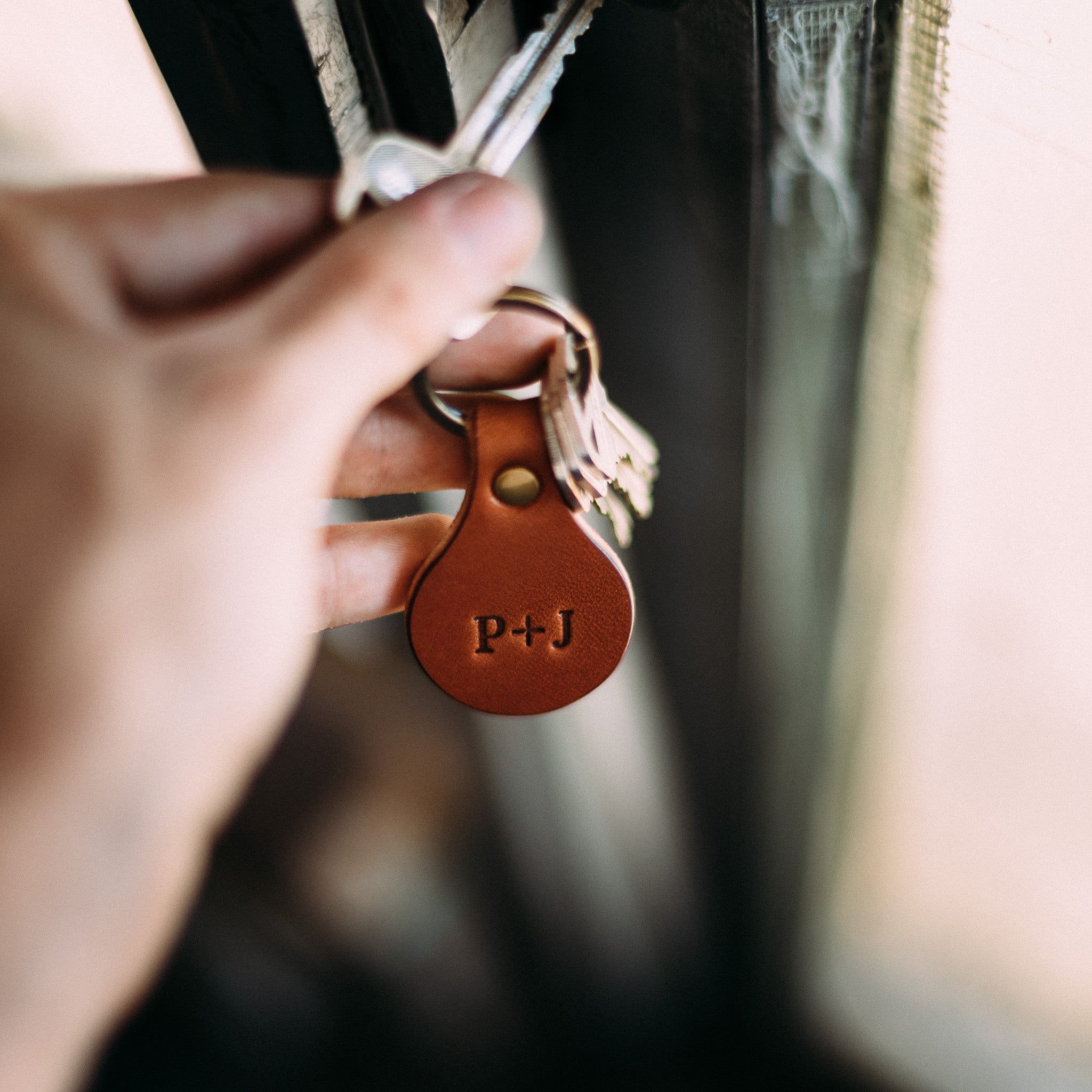 Key Tag - Brown - Lost Dutchman Leather handmade leather wallets