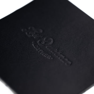Leather Coasters - Black - Lost Dutchman Leather handmade leather wallets