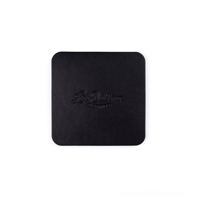 Leather Coasters - Black - Lost Dutchman Leather handmade leather wallets