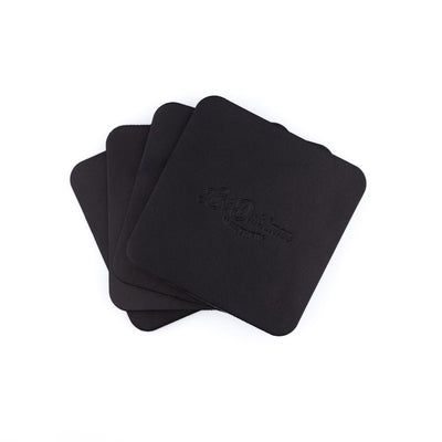 Leather Coasters - Black - Lost Dutchman Leather handmade leather wallets