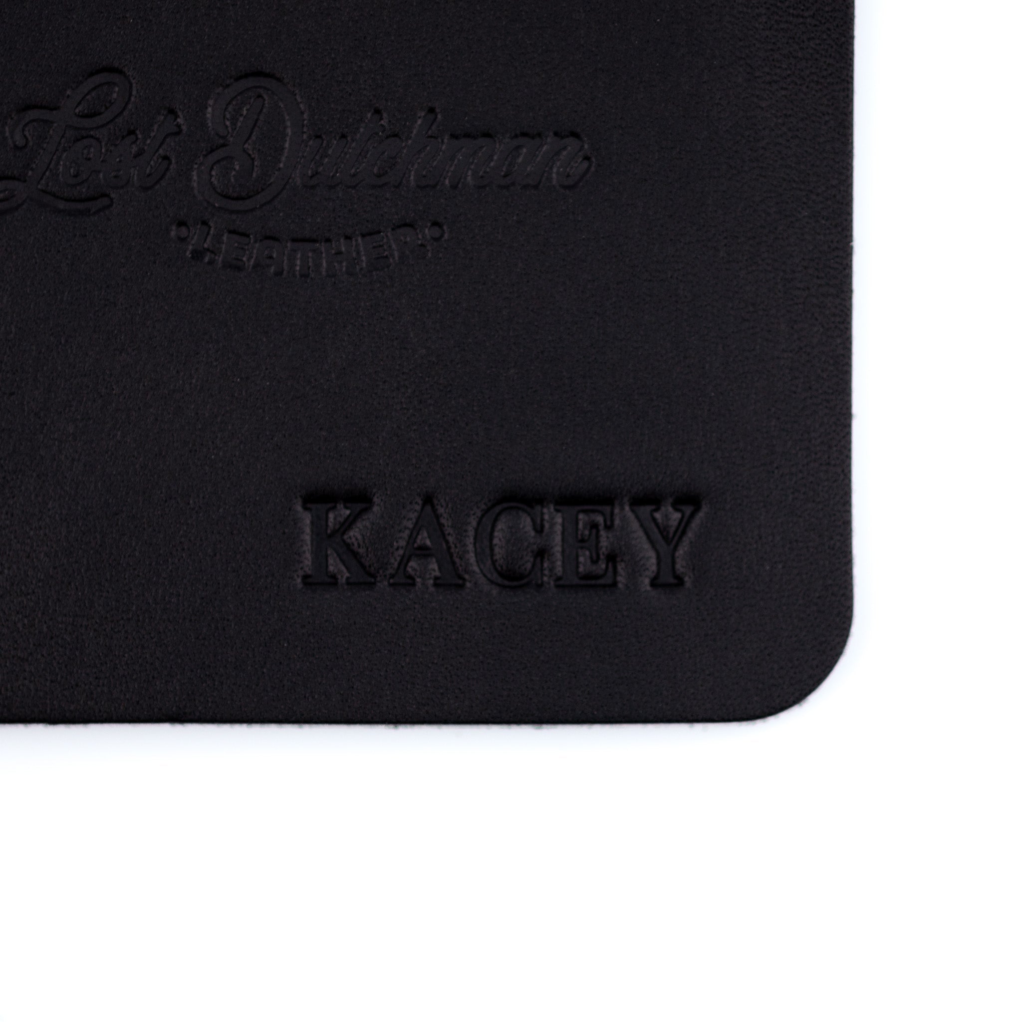 Leather Coasters - Black - Lost Dutchman Leather handmade leather wallets