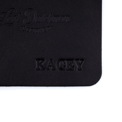 Leather Coasters - Black - Lost Dutchman Leather handmade leather wallets