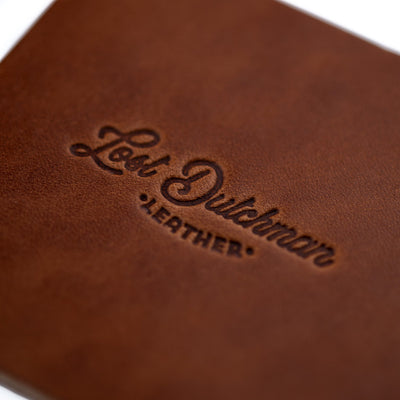 Leather Coasters - Brown - Lost Dutchman Leather handmade leather wallets