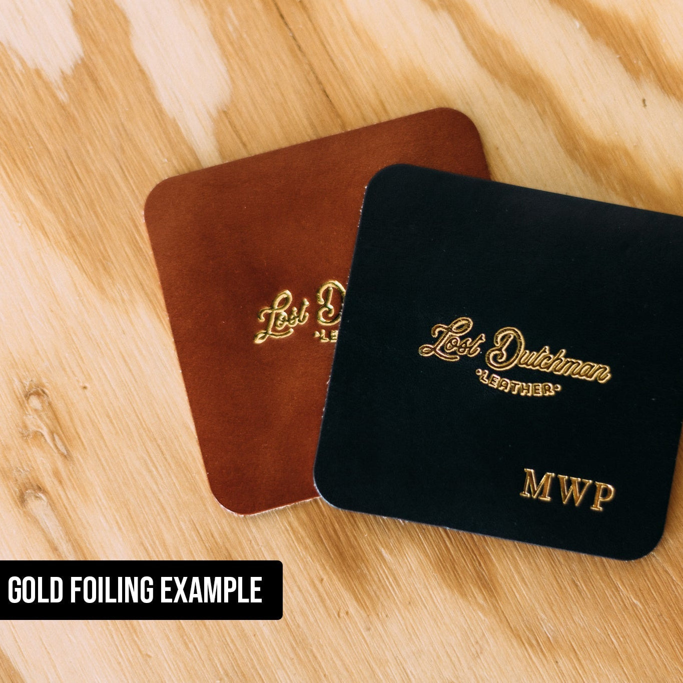 Leather Coasters - Lost Dutchman Leather handmade leather wallets