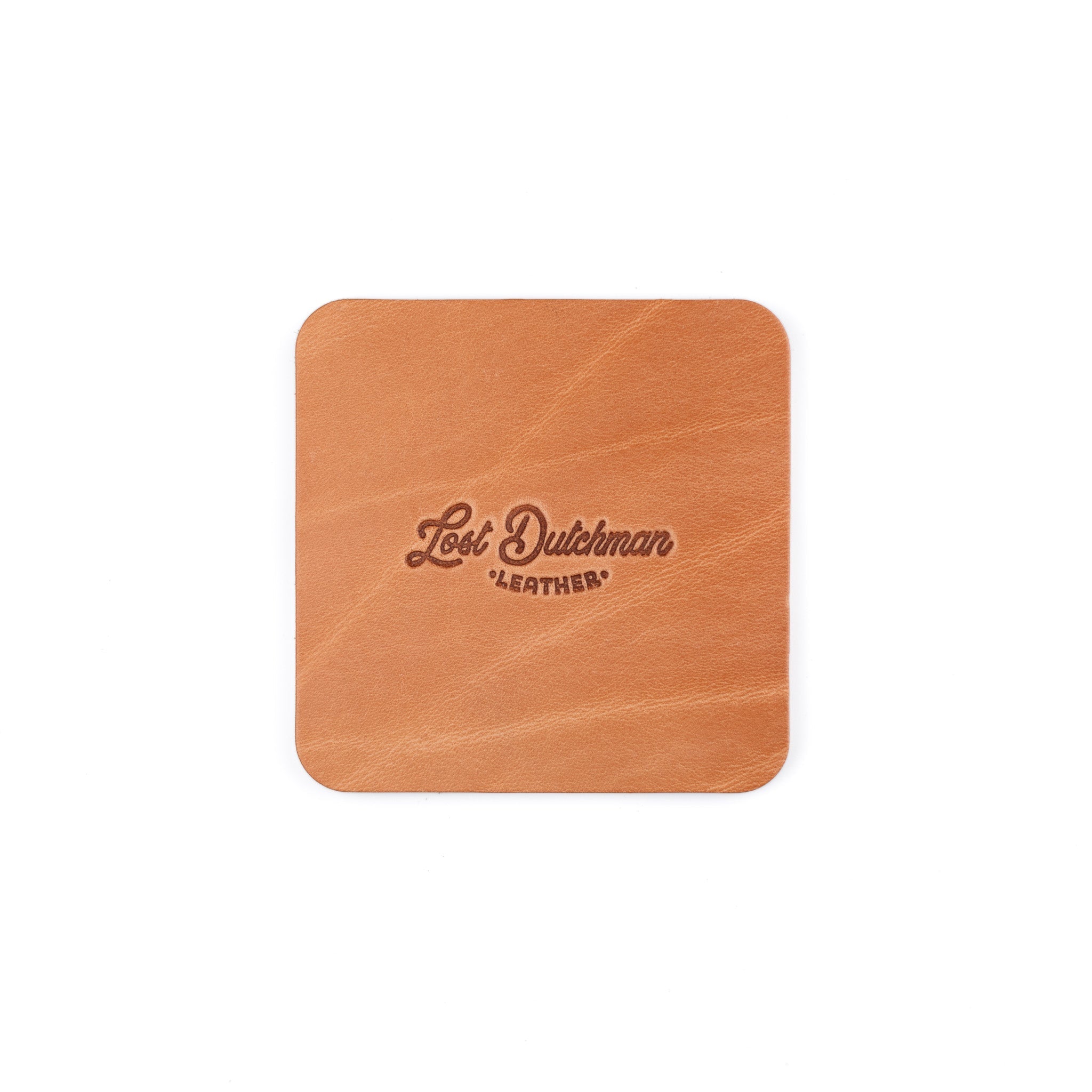 Leather Coasters - Russet - Lost Dutchman Leather handmade leather wallets