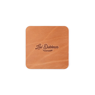 Leather Coasters - Russet - Lost Dutchman Leather handmade leather wallets
