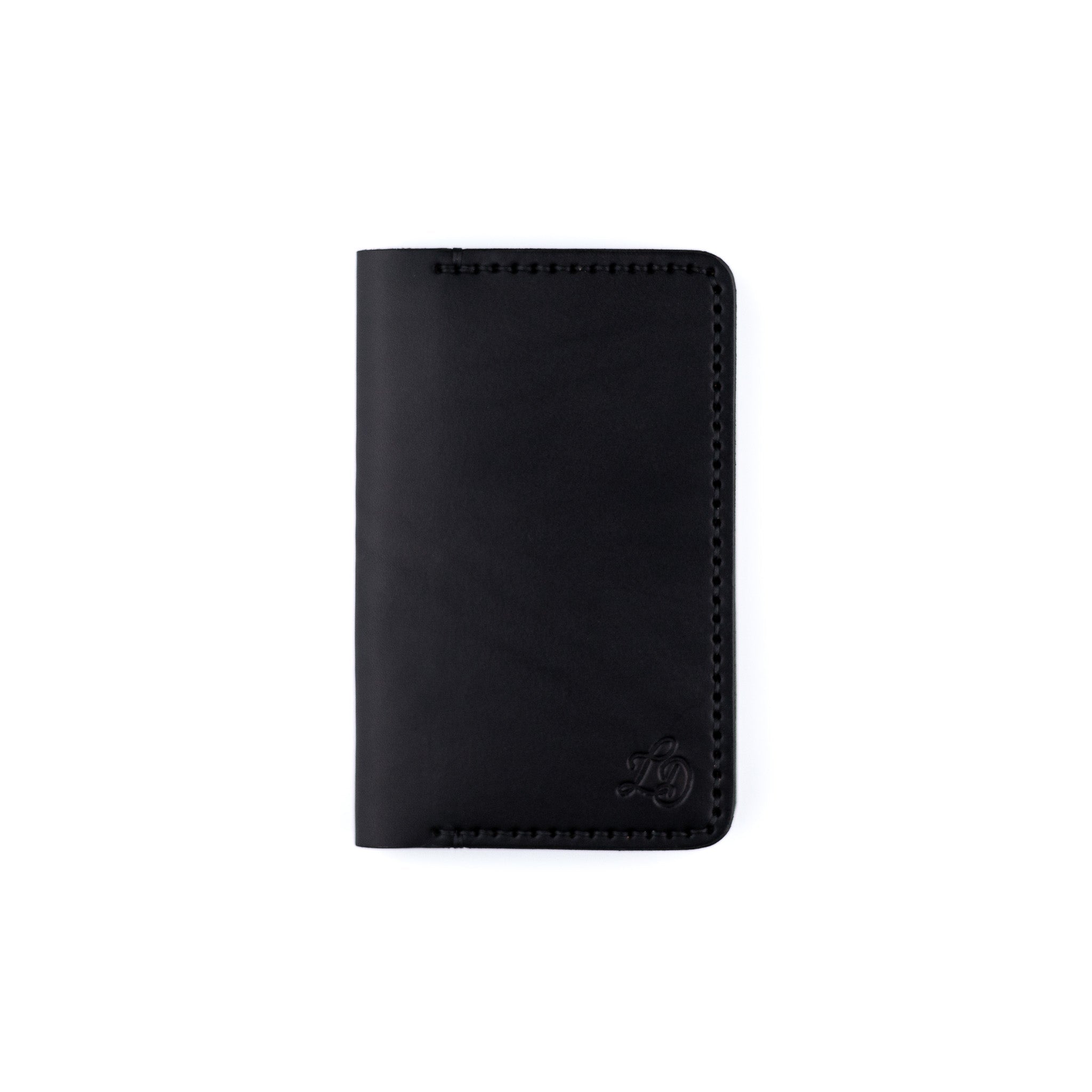 Notebook/Passport Cover – Black - Lost Dutchman Leather handmade leather wallets