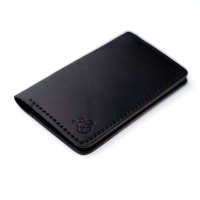 Notebook/Passport Cover – Black - Lost Dutchman Leather handmade leather wallets