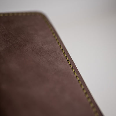 Notebook/Passport Cover – Horween Dover - Lost Dutchman Leather handmade leather wallets