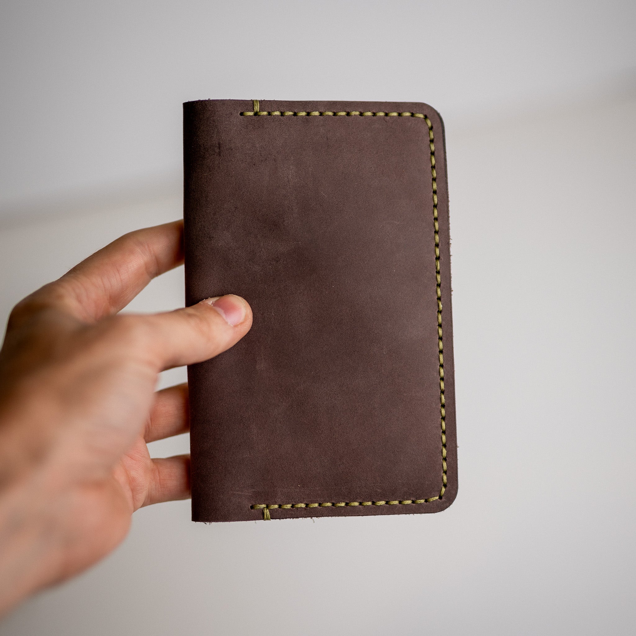 Notebook/Passport Cover – Horween Dover - Lost Dutchman Leather handmade leather wallets