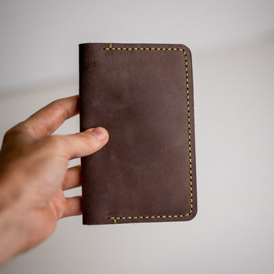 Notebook/Passport Cover – Horween Dover - Lost Dutchman Leather handmade leather wallets
