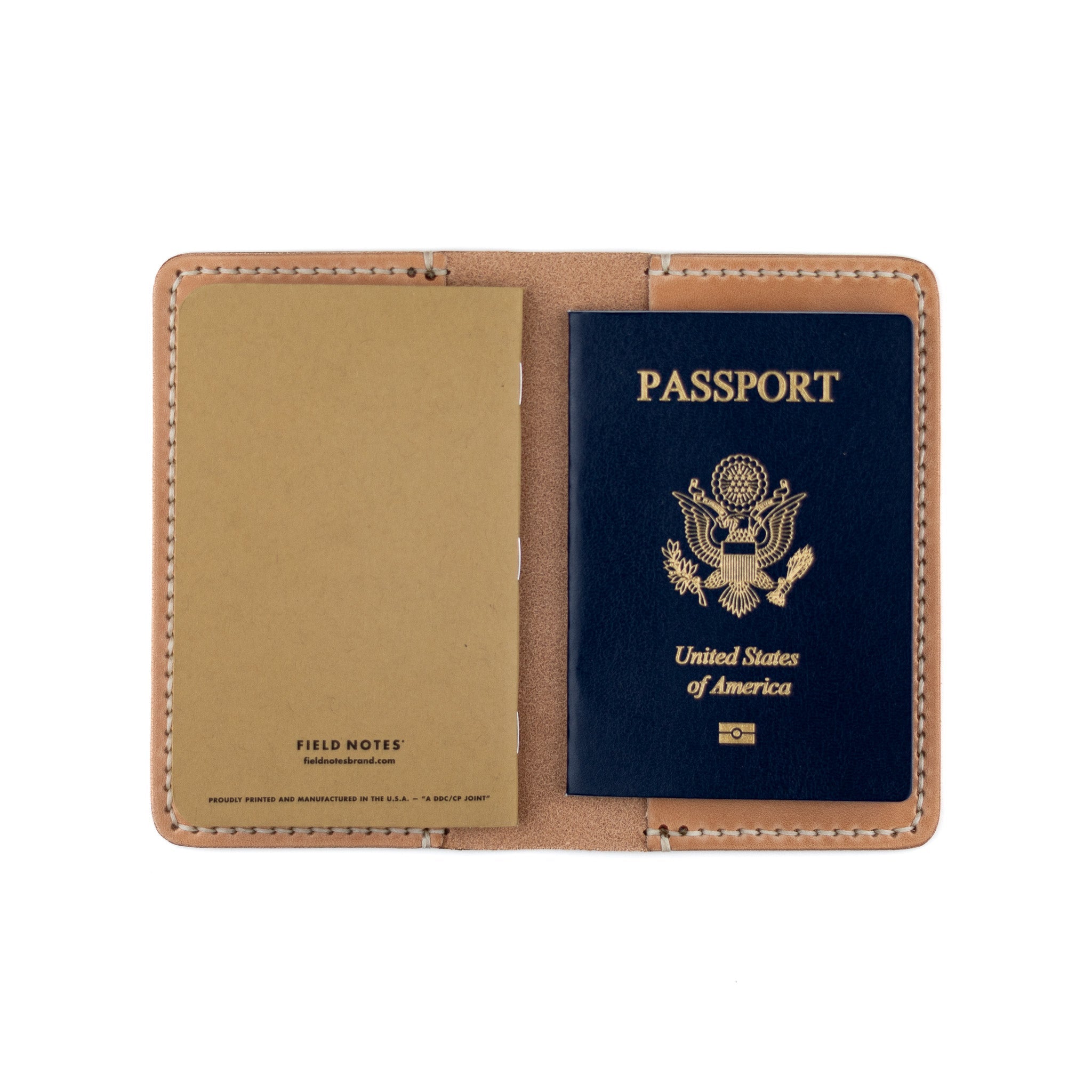 Notebook/Passport Cover – Russet - Lost Dutchman Leather handmade leather wallets