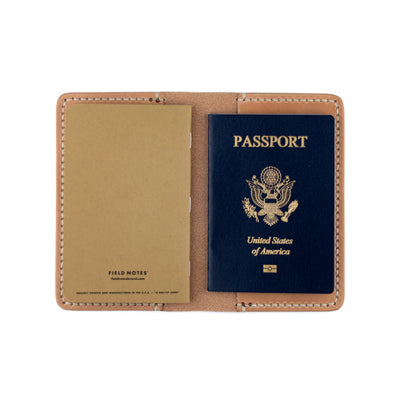 Notebook/Passport Cover – Russet - Lost Dutchman Leather handmade leather wallets