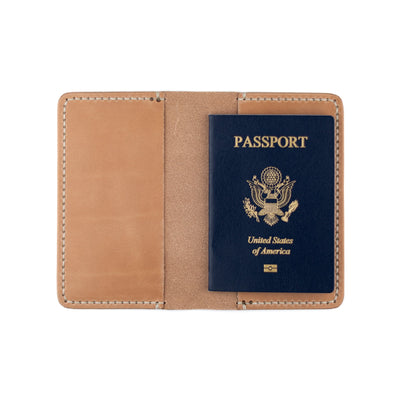 Notebook/Passport Cover – Russet - Lost Dutchman Leather handmade leather wallets