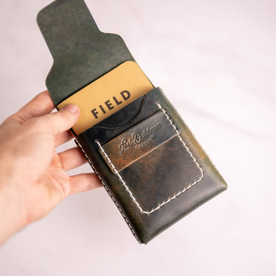 Shell Cordovan Huckleberry (Tall) - Lost Dutchman Leather handmade leather wallets