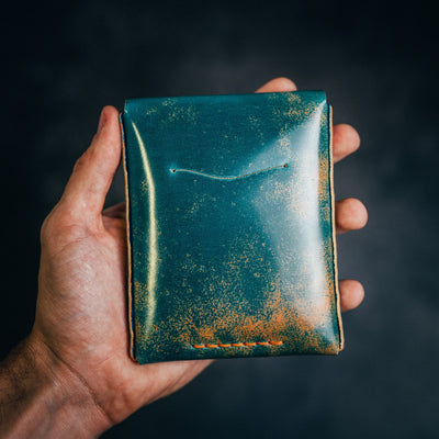Shell Cordovan Standard Huckleberry - Lost Dutchman Leather handmade leather wallets