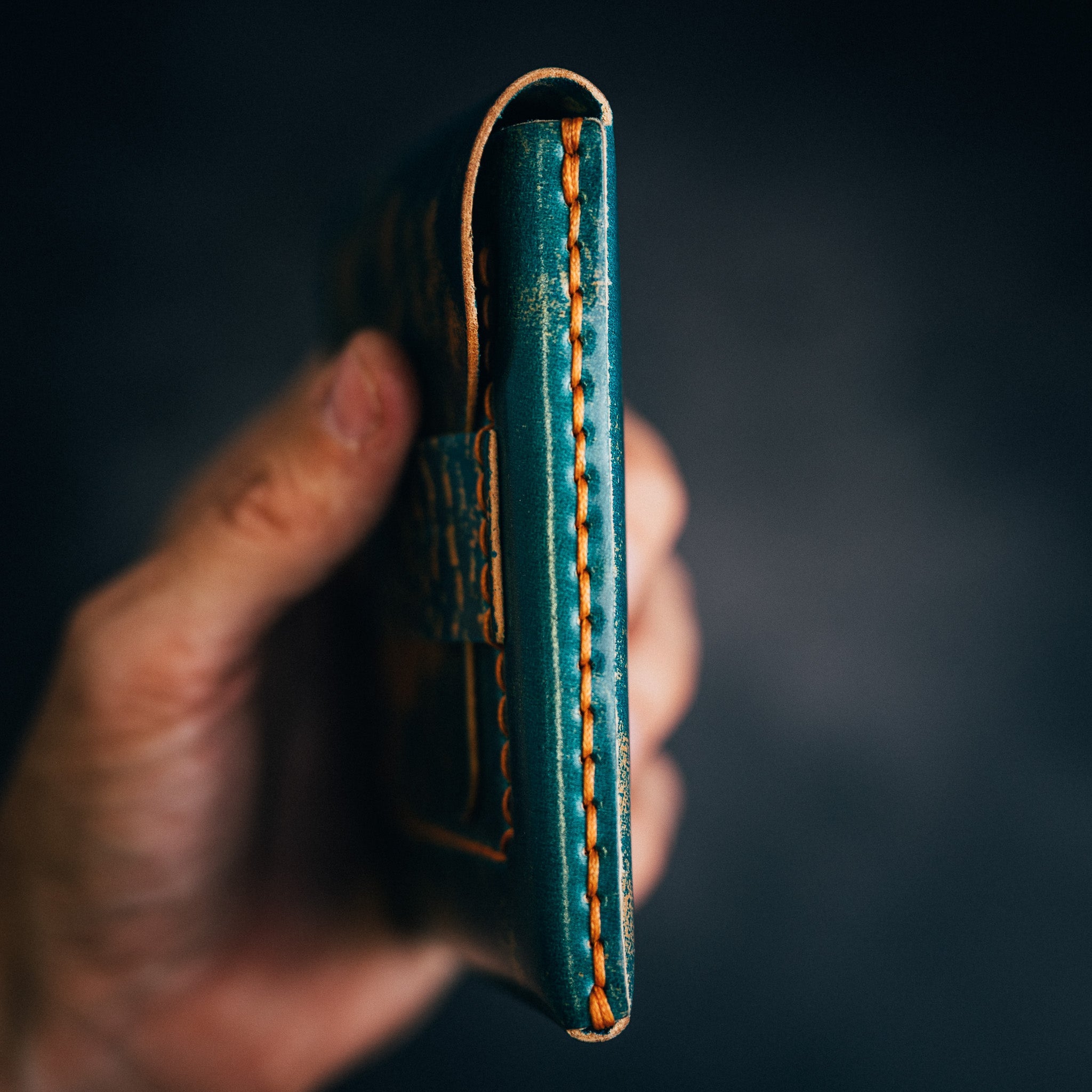 Shell Cordovan Standard Huckleberry - Lost Dutchman Leather handmade leather wallets