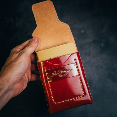 Shell Cordovan Tall Huckleberry - Lost Dutchman Leather handmade leather wallets