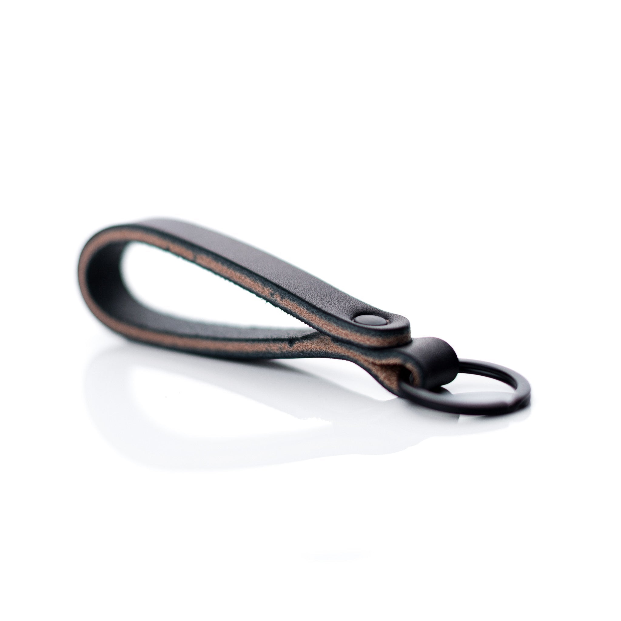 Small Lanyard - Black - Lost Dutchman Leather handmade leather wallets