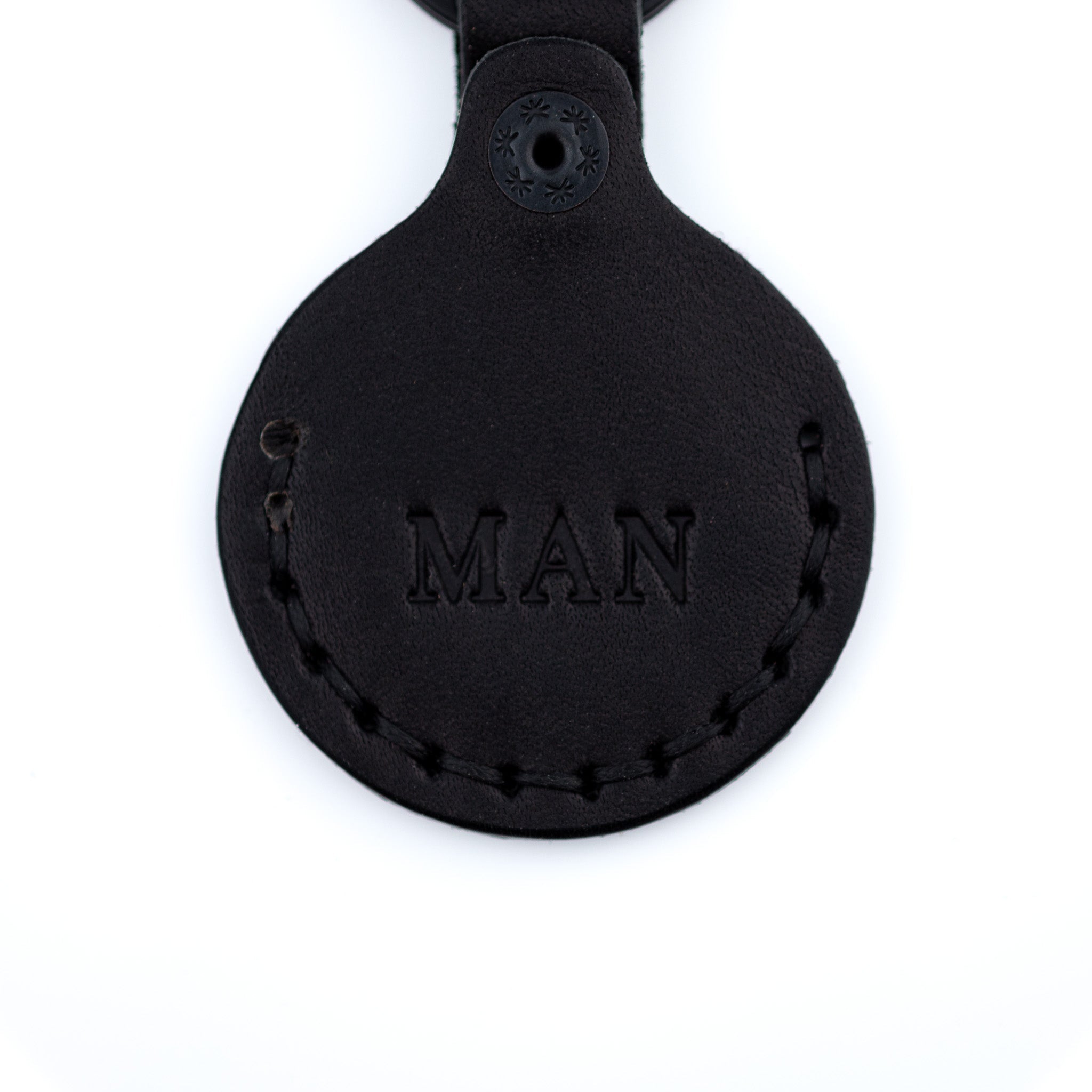 The AirTag Keyring - Black - Lost Dutchman Leather handmade leather wallets