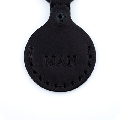 The AirTag Keyring - Black - Lost Dutchman Leather handmade leather wallets