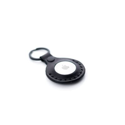 The AirTag Keyring - Black - Lost Dutchman Leather handmade leather wallets
