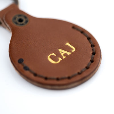 The AirTag Keyring - Brown - Lost Dutchman Leather handmade leather wallets