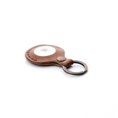 The AirTag Keyring - Brown - Lost Dutchman Leather handmade leather wallets