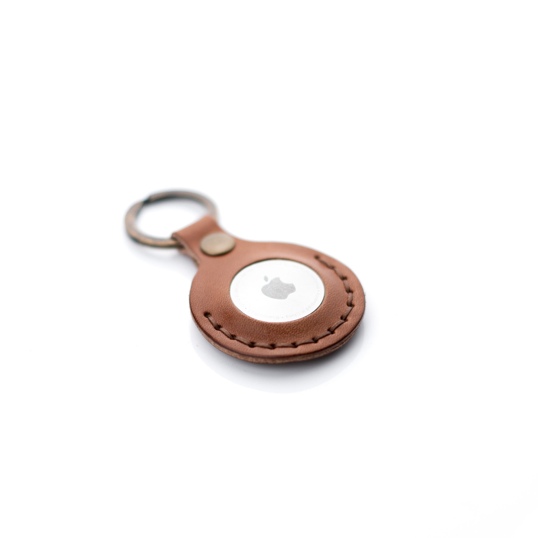 The AirTag Keyring - Brown - Lost Dutchman Leather handmade leather wallets