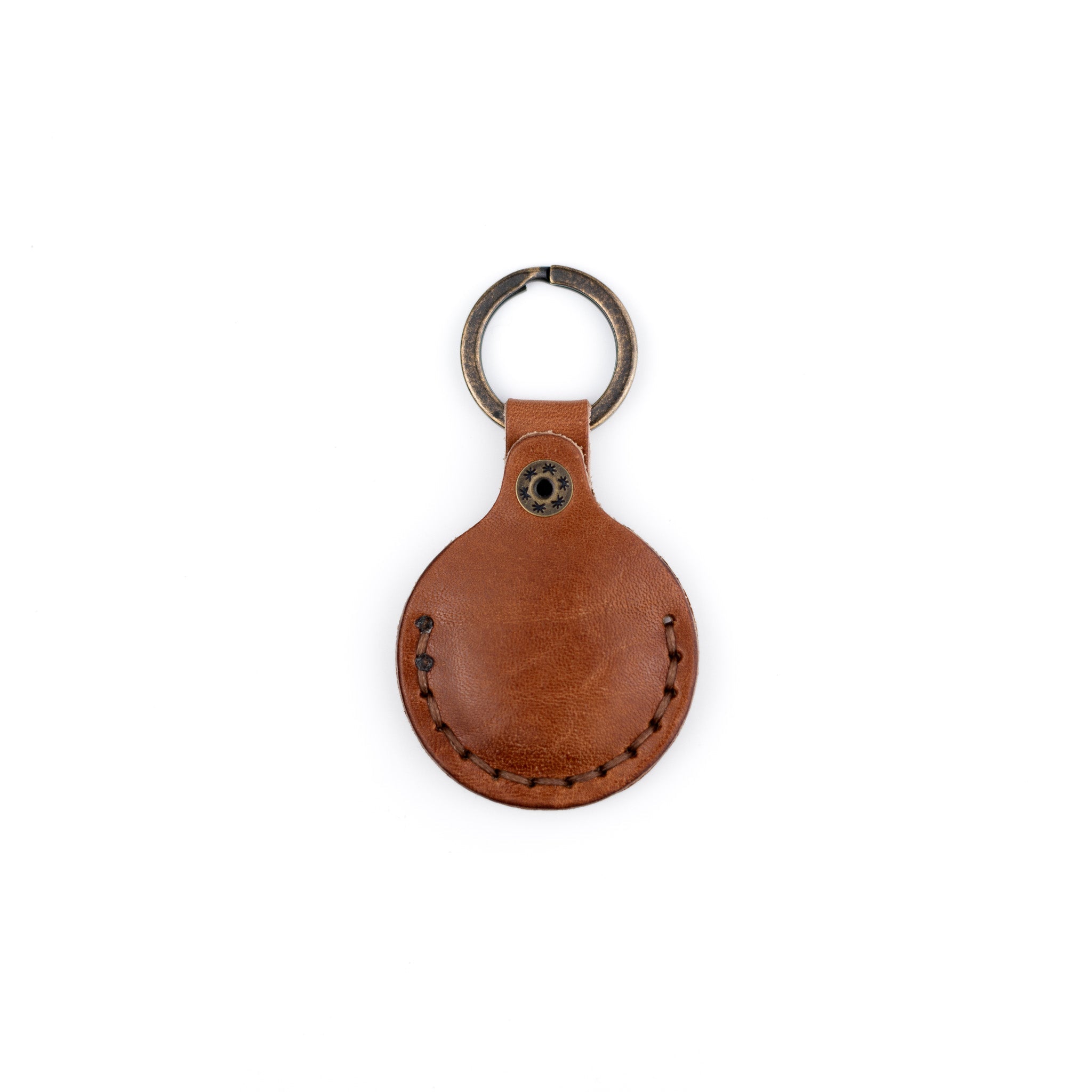 The AirTag Keyring - Brown - Lost Dutchman Leather handmade leather wallets