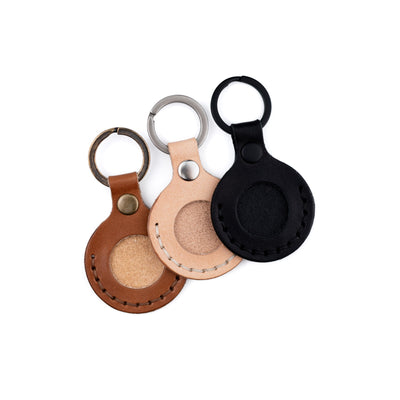 The AirTag Keyring - Russet - Lost Dutchman Leather handmade leather wallets