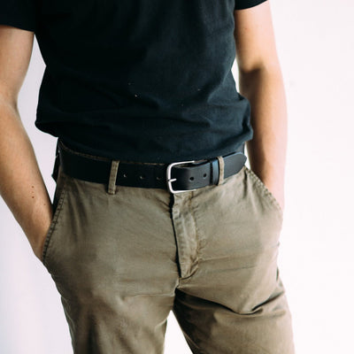 The Belt - Black - Lost Dutchman Leather handmade leather wallets