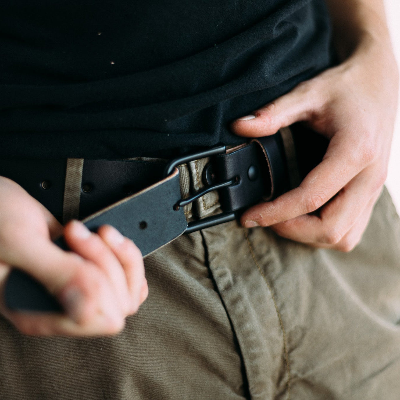 The Belt - Black - Lost Dutchman Leather handmade leather wallets