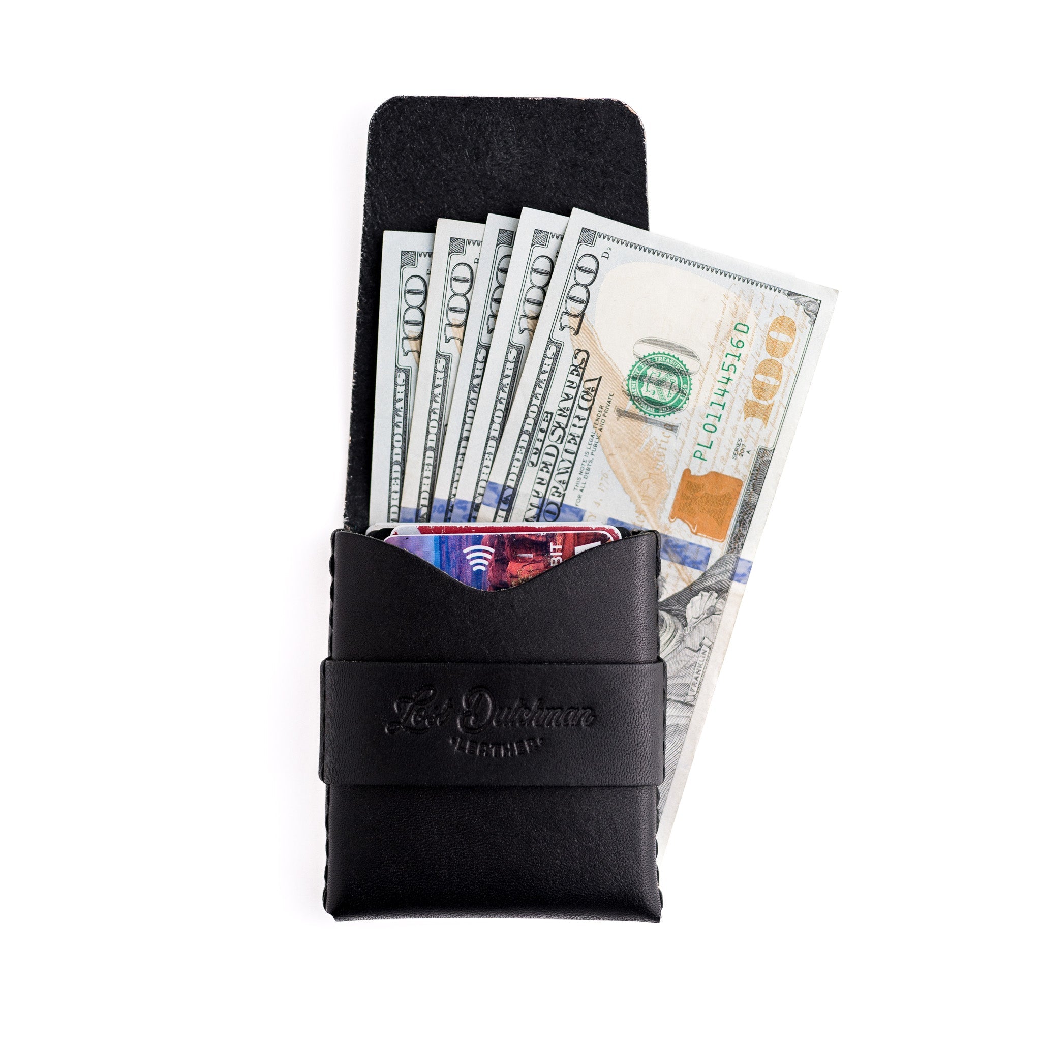 The Big Finn 2 - Black - Lost Dutchman Leather handmade full grain leather wallets