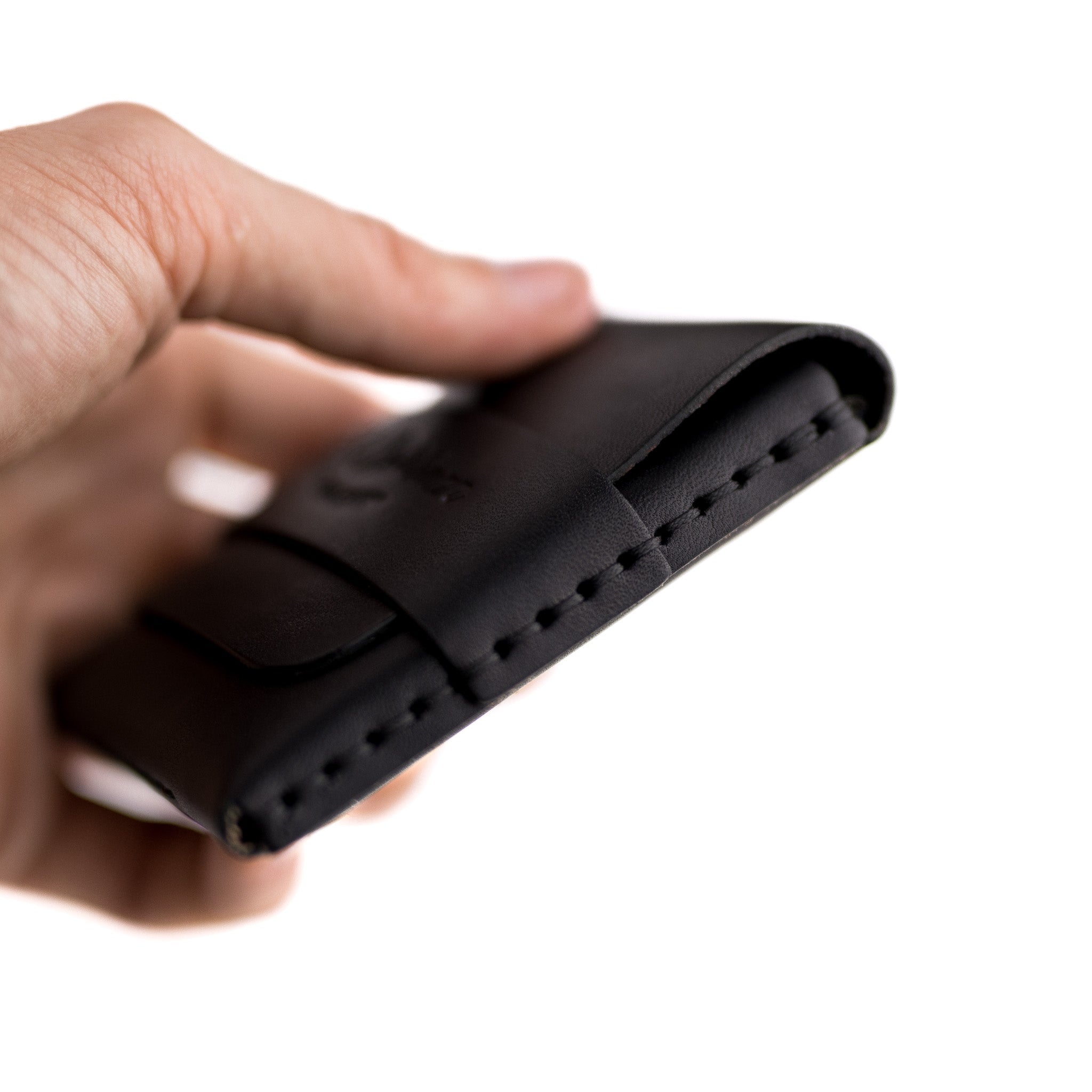 The Big Finn - Black - Lost Dutchman Leather handmade leather wallets