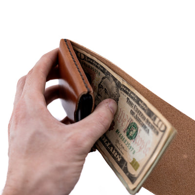 The Cash Finn – Brown - Lost Dutchman Leather handmade leather wallets