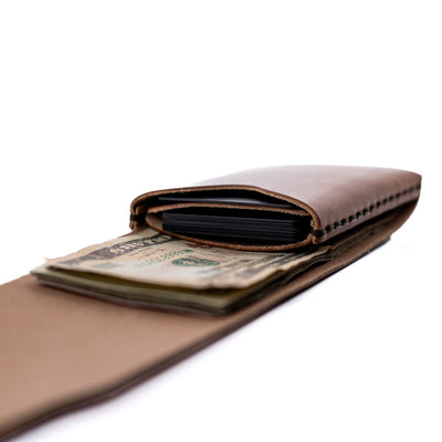 The Cash Finn – Brown - Lost Dutchman Leather handmade leather wallets