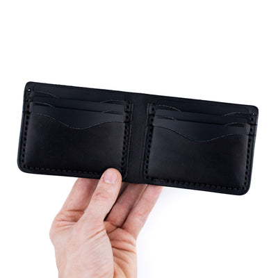 The Dad Wallet - Black - Lost Dutchman Leather handmade leather wallets